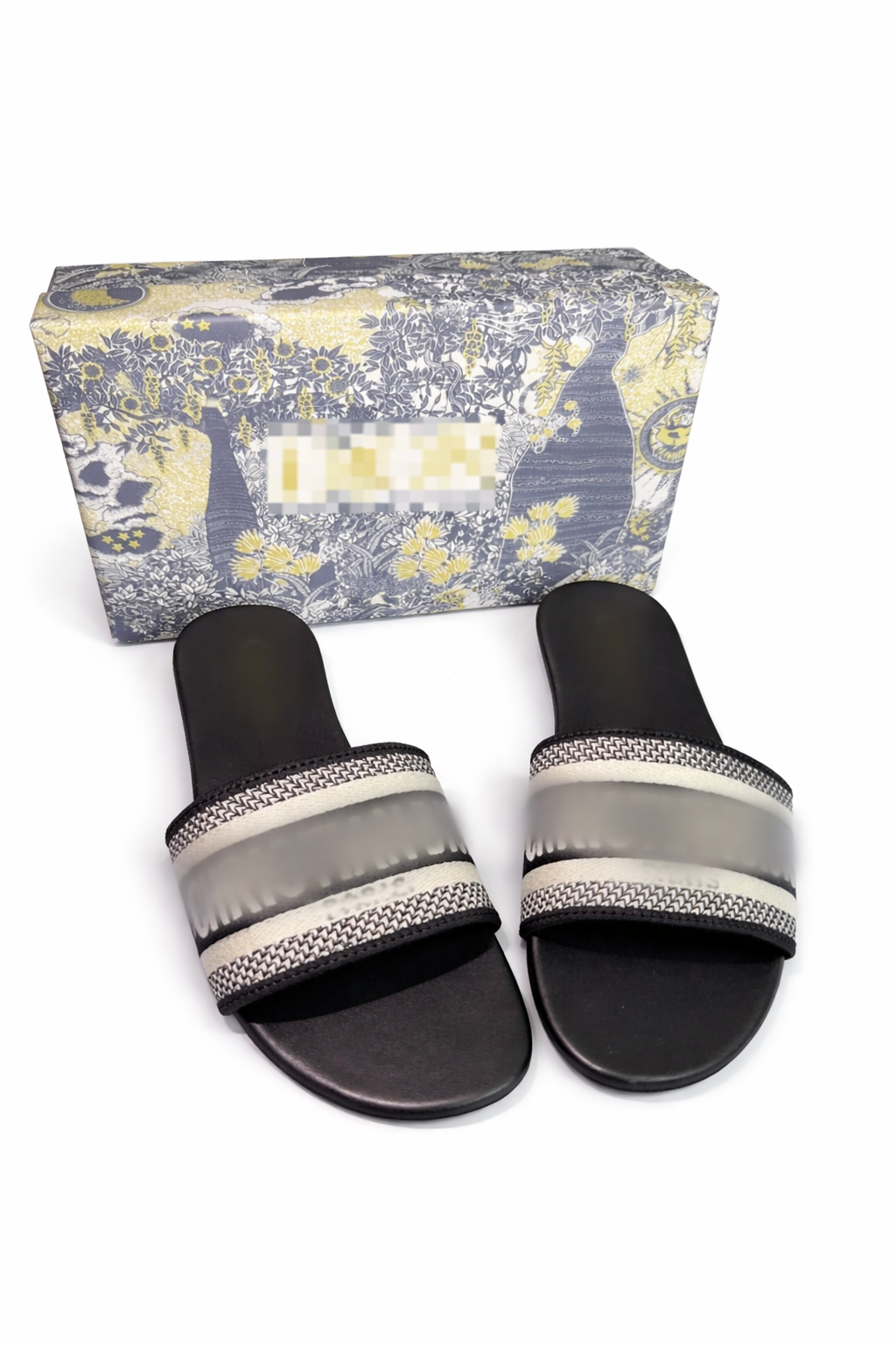 Black CD Slides for Women